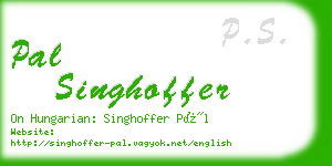 pal singhoffer business card